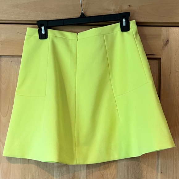 J. Crew Neon Yellow Miniskirt, Size: 6 - Picture 2 of 5